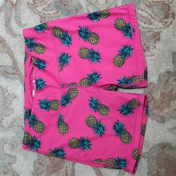 IAB MFG hot pink pineapple bootie shorts - Picture 1 of 6